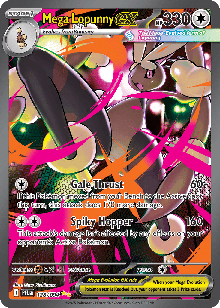 Mega Lopunny ex — Phantasmal Flames #128