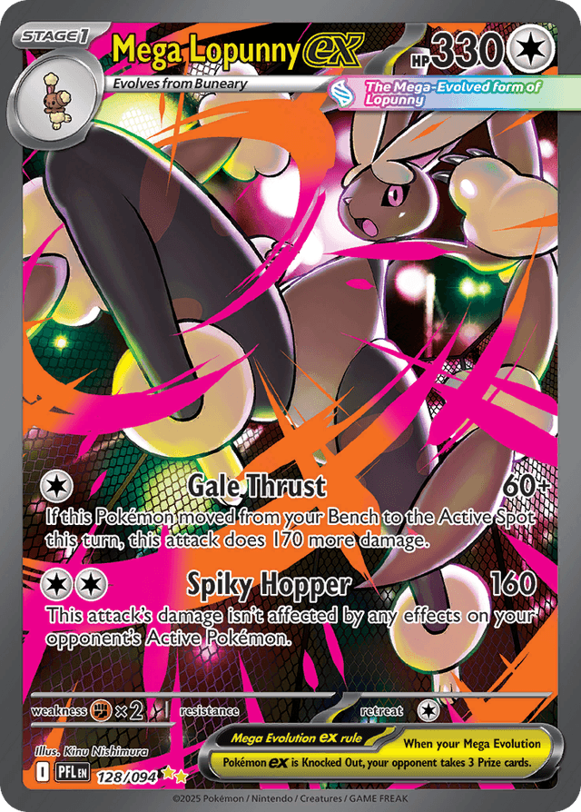 Mega Lopunny ex — Phantasmal Flames #128