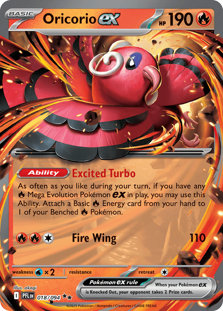 Oricorio ex — Phantasmal Flames #18