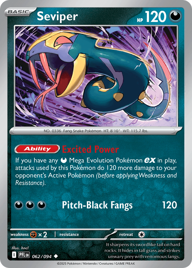 Seviper — Phantasmal Flames #62