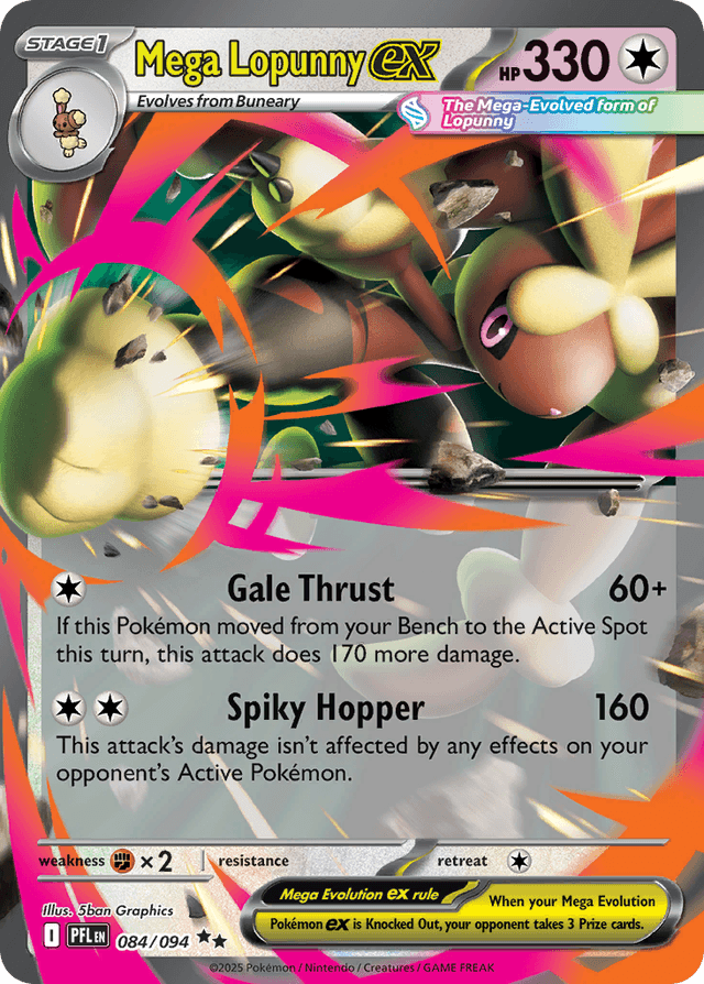 Mega Lopunny ex — Phantasmal Flames #84