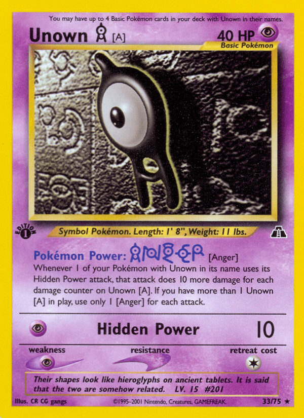 Unown [A] — Neo Discovery #33