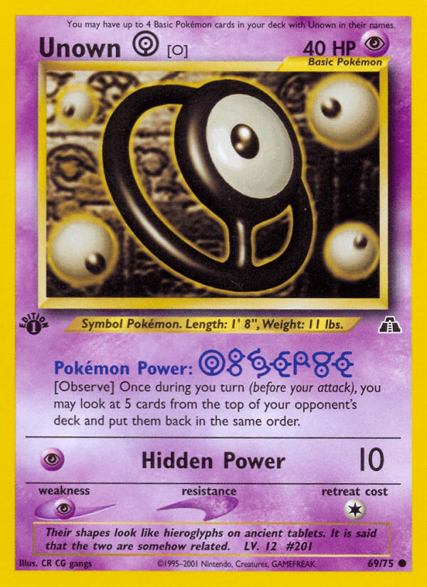 Unown [O] — Neo Discovery #69