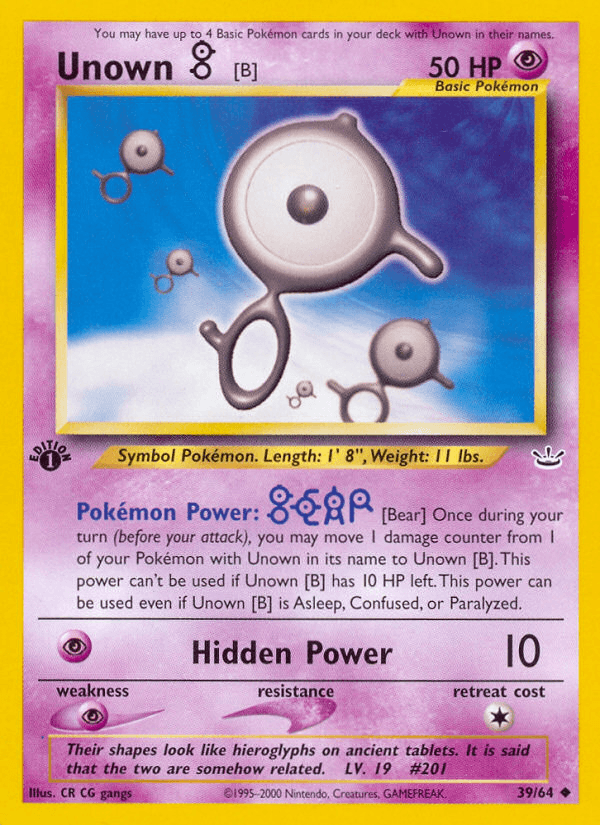 Unown [B] — Neo Revelation #39
