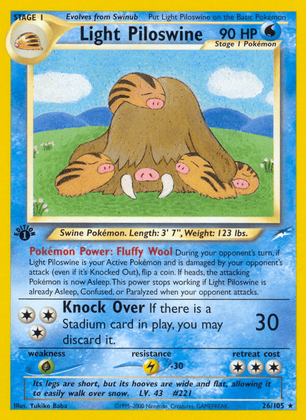 Light Piloswine — Neo Destiny #26