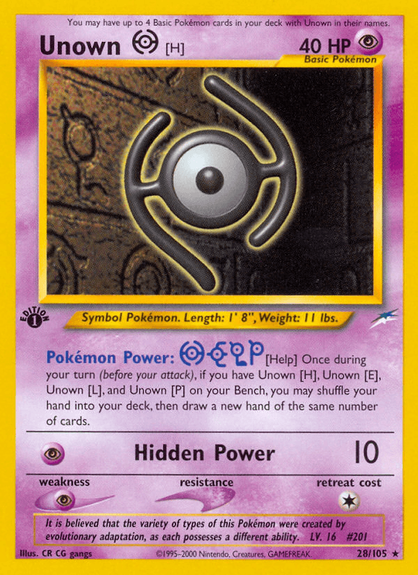 Unown [H] — Neo Destiny #28