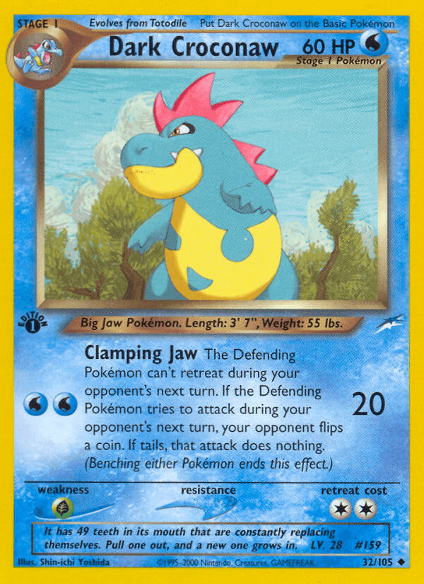 Dark Croconaw — Neo Destiny #32