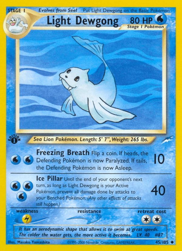 Light Dewgong — Neo Destiny #45