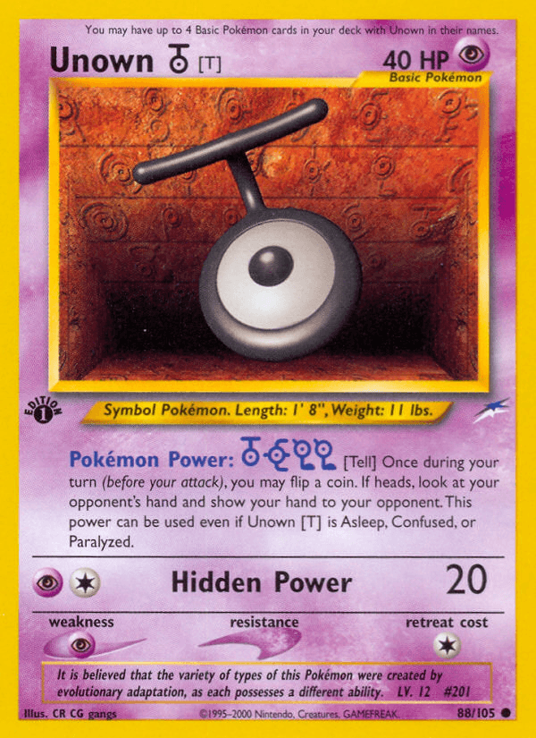 Unown [T] — Neo Destiny #88