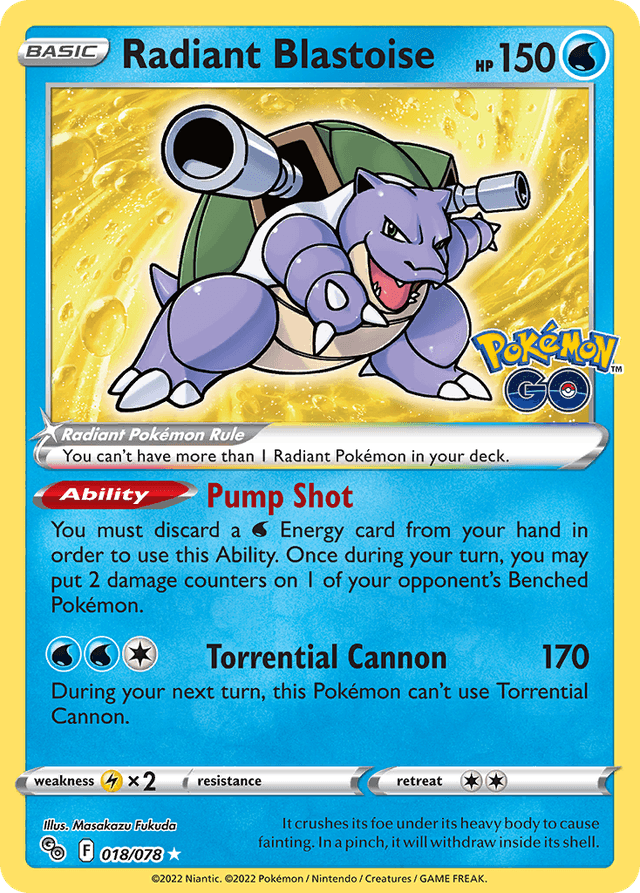 Radiant Blastoise — Pokémon GO #18