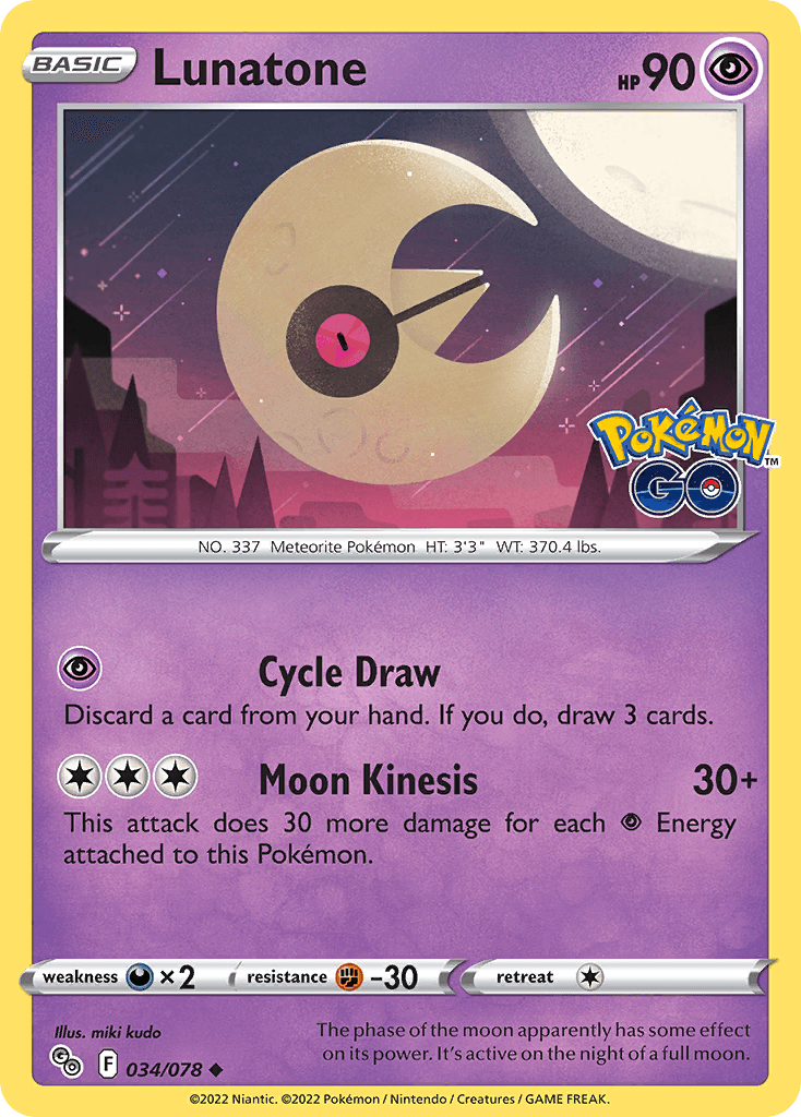 Lunatone — Pokémon GO #34