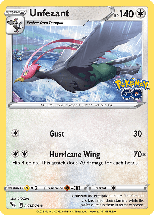 Unfezant — Pokémon GO #63