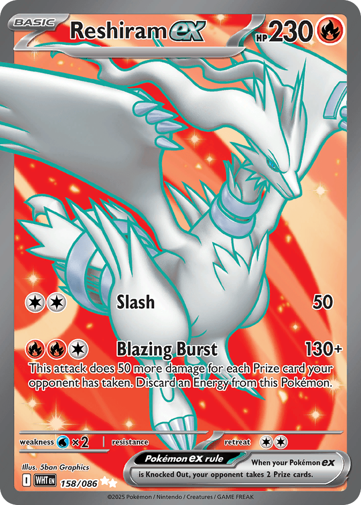 Reshiram ex — White Flare #158