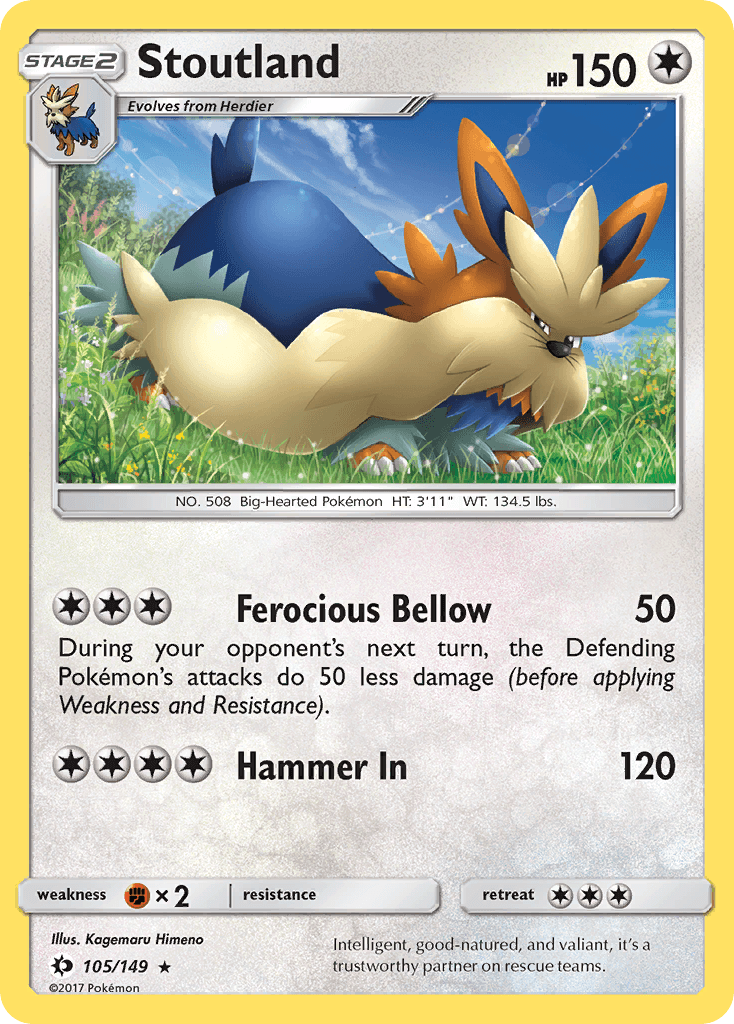 Stoutland — Sun & Moon #105