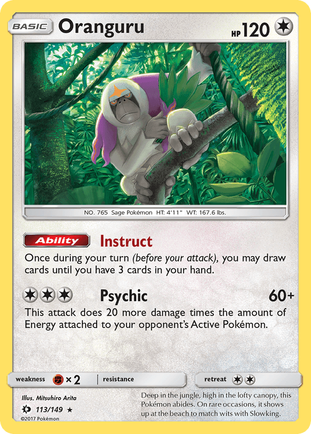 Oranguru — Sun & Moon #113
