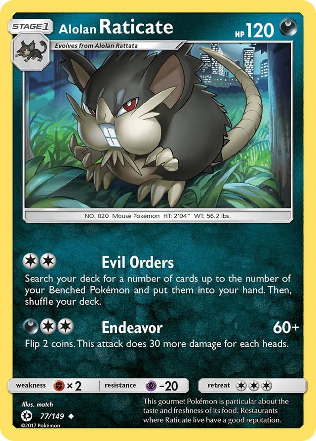 Alolan Raticate — Sun & Moon #77