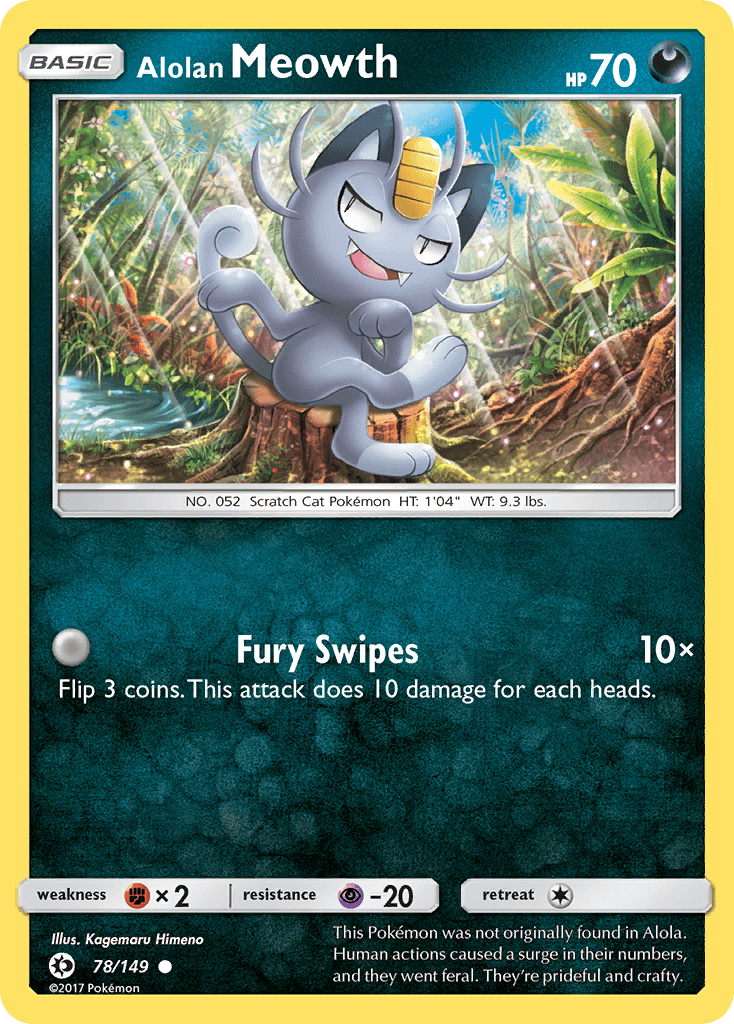 Alolan Meowth — Sun & Moon #78