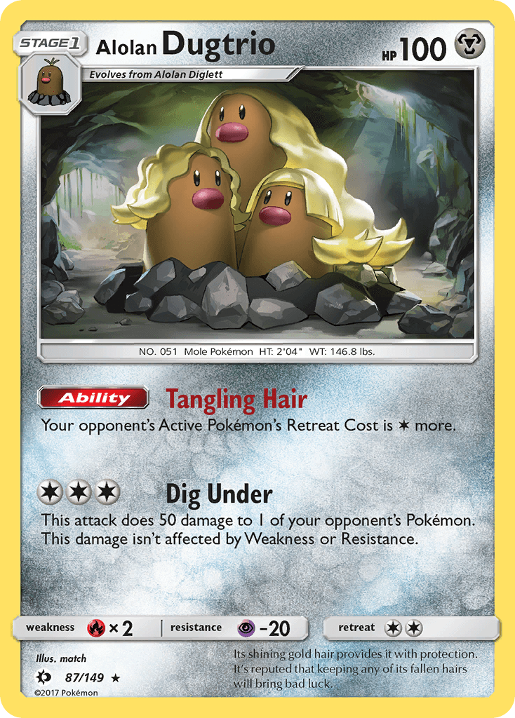 Alolan Dugtrio — Sun & Moon #87