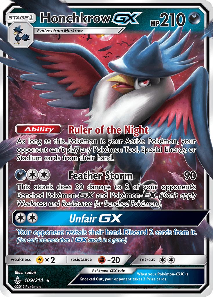 Honchkrow-GX — Unbroken Bonds #109