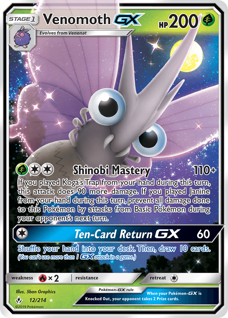 Venomoth-GX — Unbroken Bonds #12