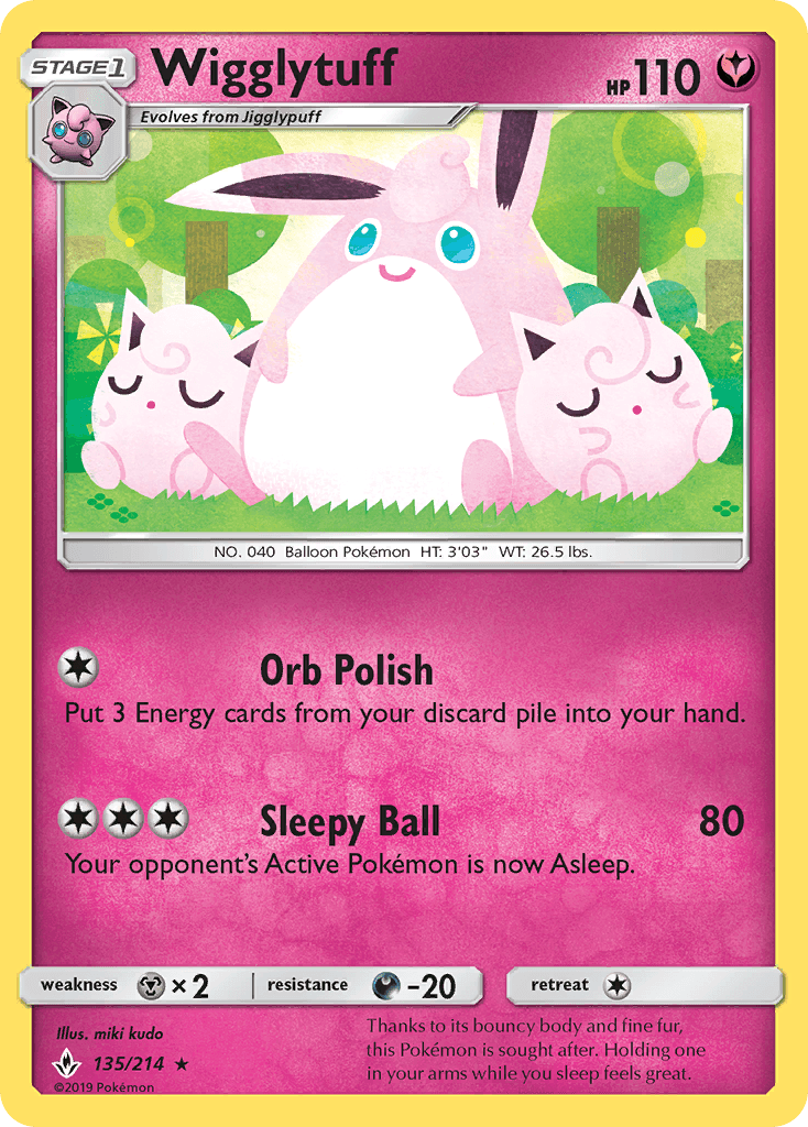 Wigglytuff — Unbroken Bonds #135