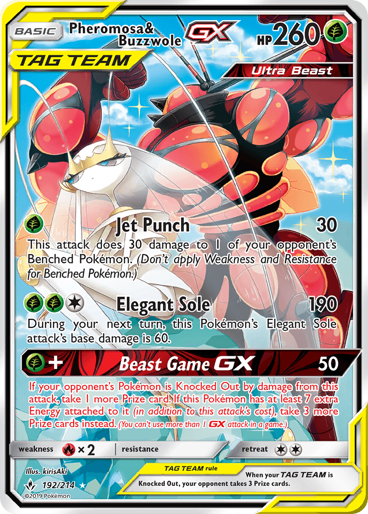 Pheromosa & Buzzwole-GX — Unbroken Bonds #192