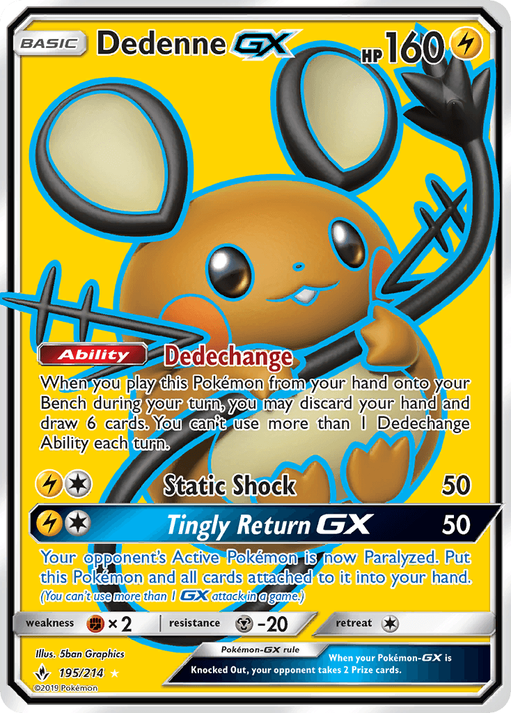 Dedenne-GX — Unbroken Bonds #195