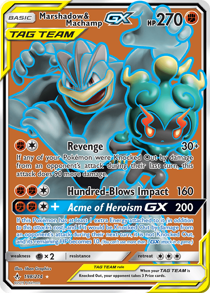 Marshadow & Machamp-GX — Unbroken Bonds #198