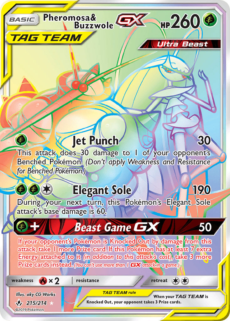 Pheromosa & Buzzwole-GX — Unbroken Bonds #215