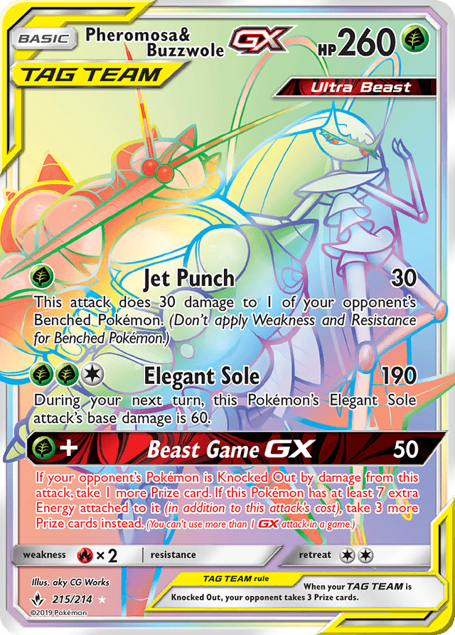 Pheromosa & Buzzwole-GX — Unbroken Bonds #215