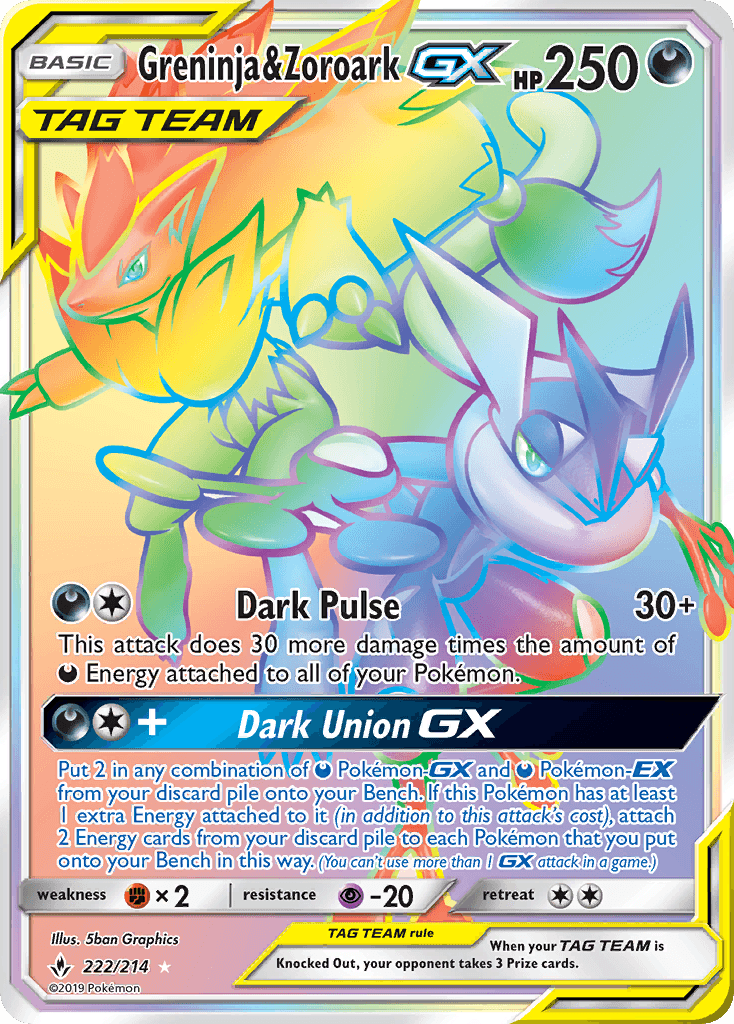 Greninja & Zoroark-GX — Unbroken Bonds #222