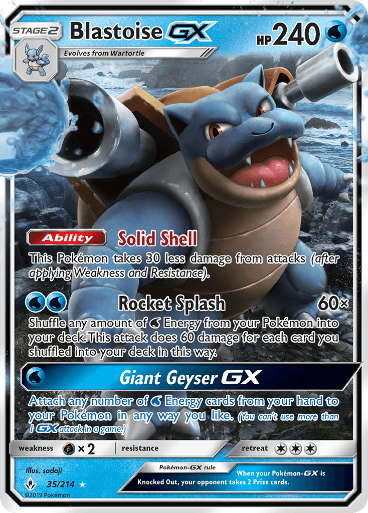 Blastoise-GX — Unbroken Bonds #35