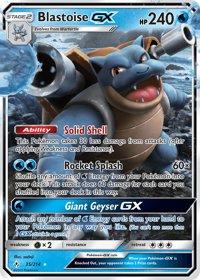 Blastoise-GX — Unbroken Bonds #35