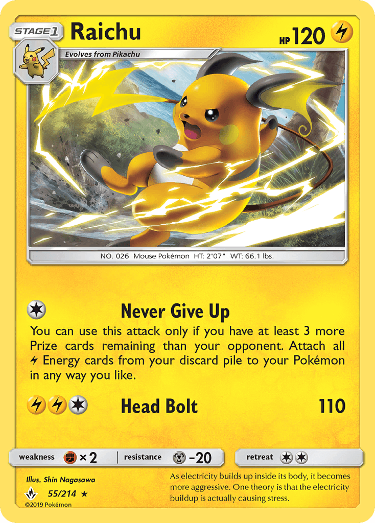 Raichu — Unbroken Bonds #55