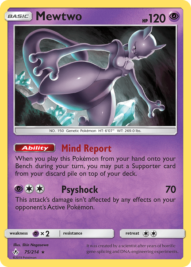 Mewtwo — Unbroken Bonds #75