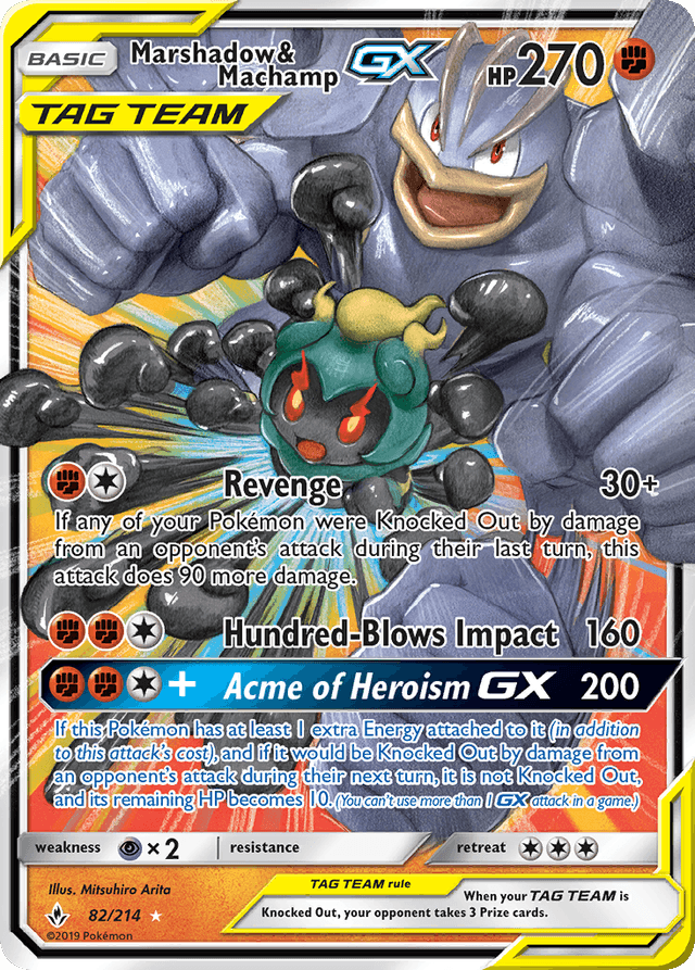 Marshadow & Machamp-GX — Unbroken Bonds #82