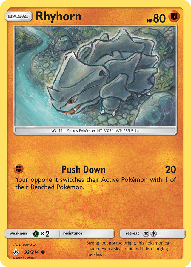 Rhyhorn — Unbroken Bonds #92