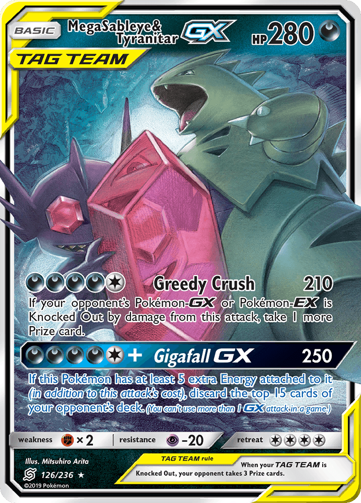 Mega Sableye & Tyranitar-GX — Unified Minds #126