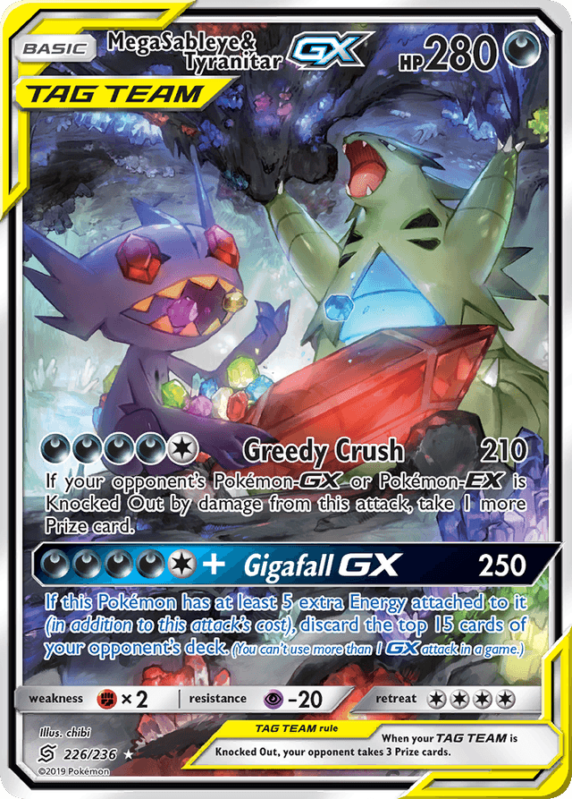 Mega Sableye & Tyranitar-GX — Unified Minds #226