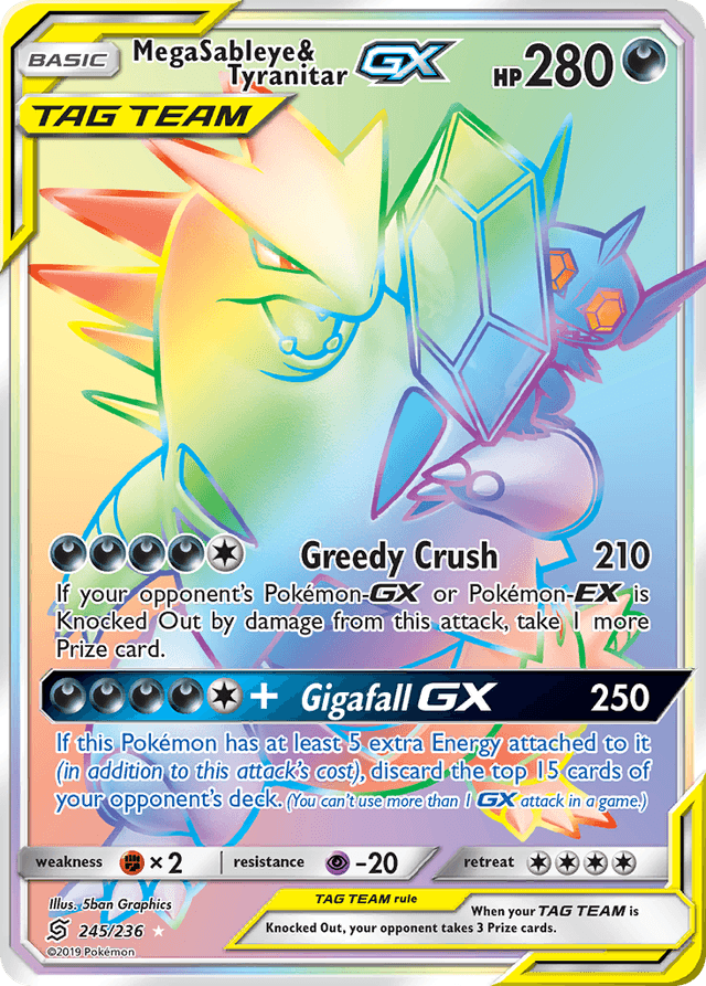 Mega Sableye & Tyranitar-GX — Unified Minds #245