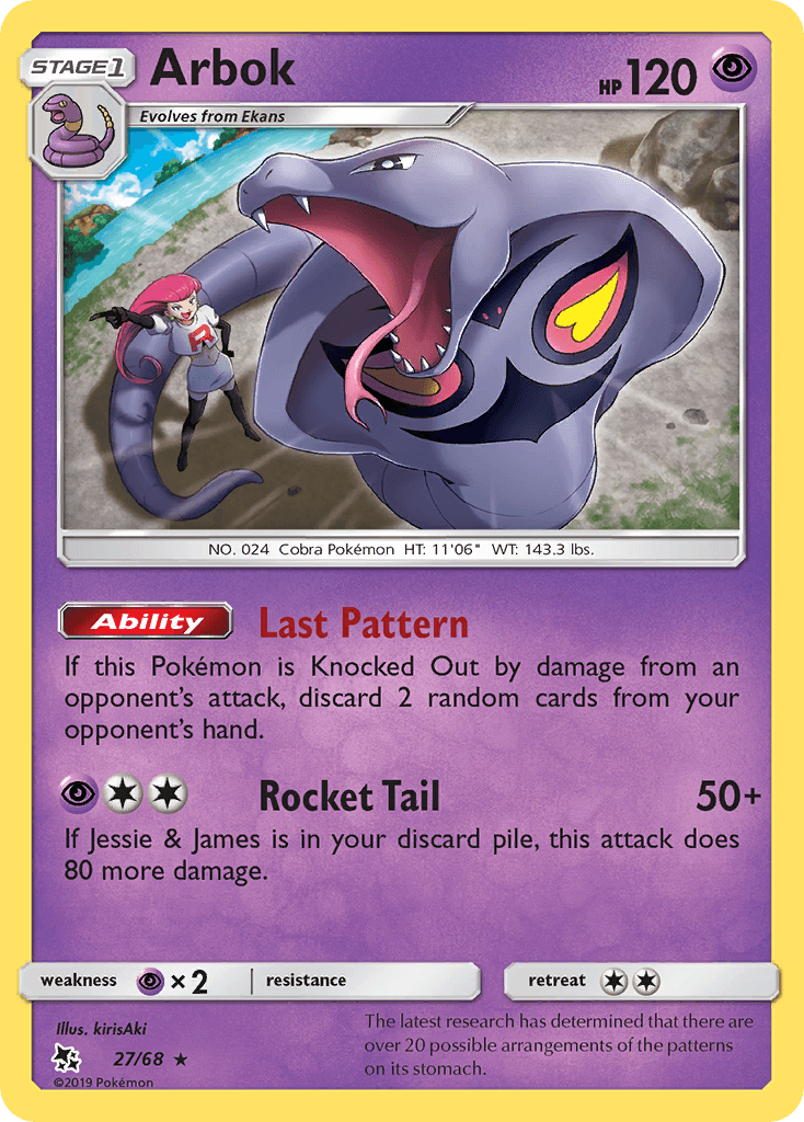 Arbok — Hidden Fates #27