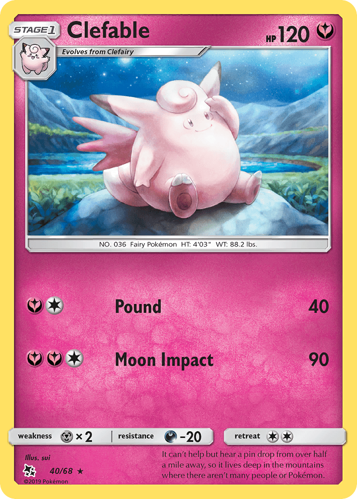 Clefable — Hidden Fates #40