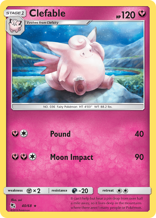 Clefable — Hidden Fates #40