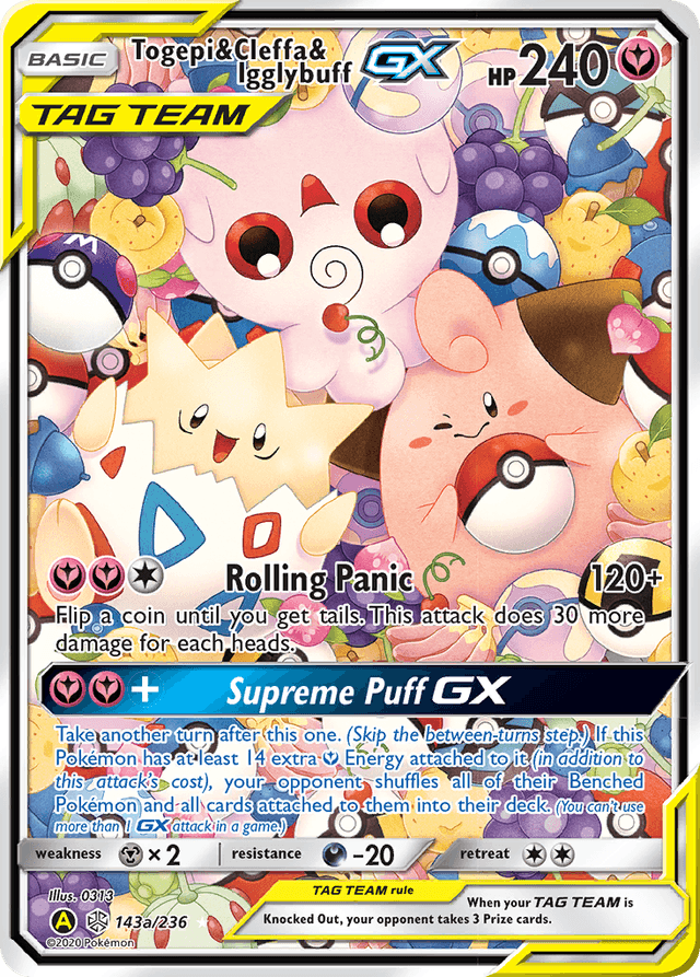 Togepi & Cleffa & Igglybuff-GX — Cosmic Eclipse #143a