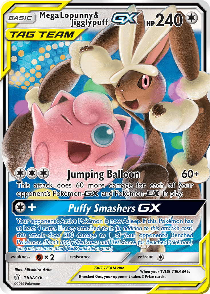 Mega Lopunny & Jigglypuff-GX — Cosmic Eclipse #165