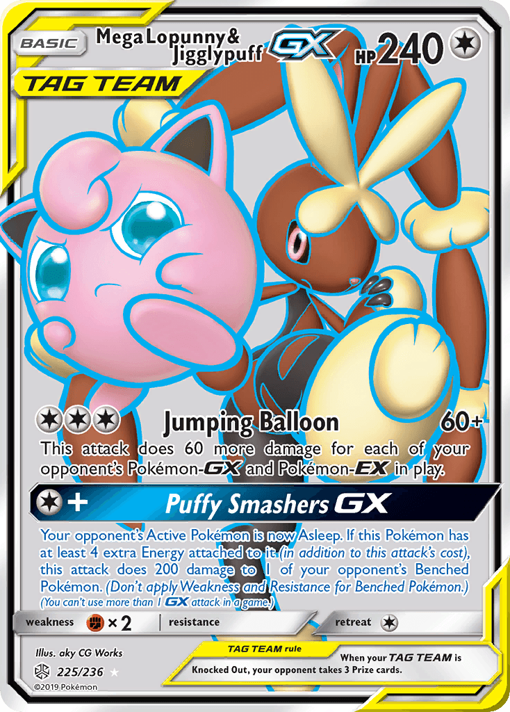 Mega Lopunny & Jigglypuff-GX — Cosmic Eclipse #225