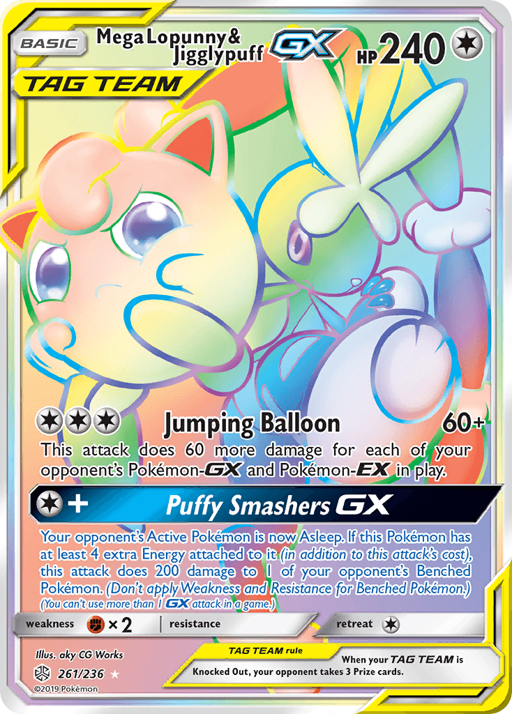 Mega Lopunny & Jigglypuff-GX — Cosmic Eclipse #261