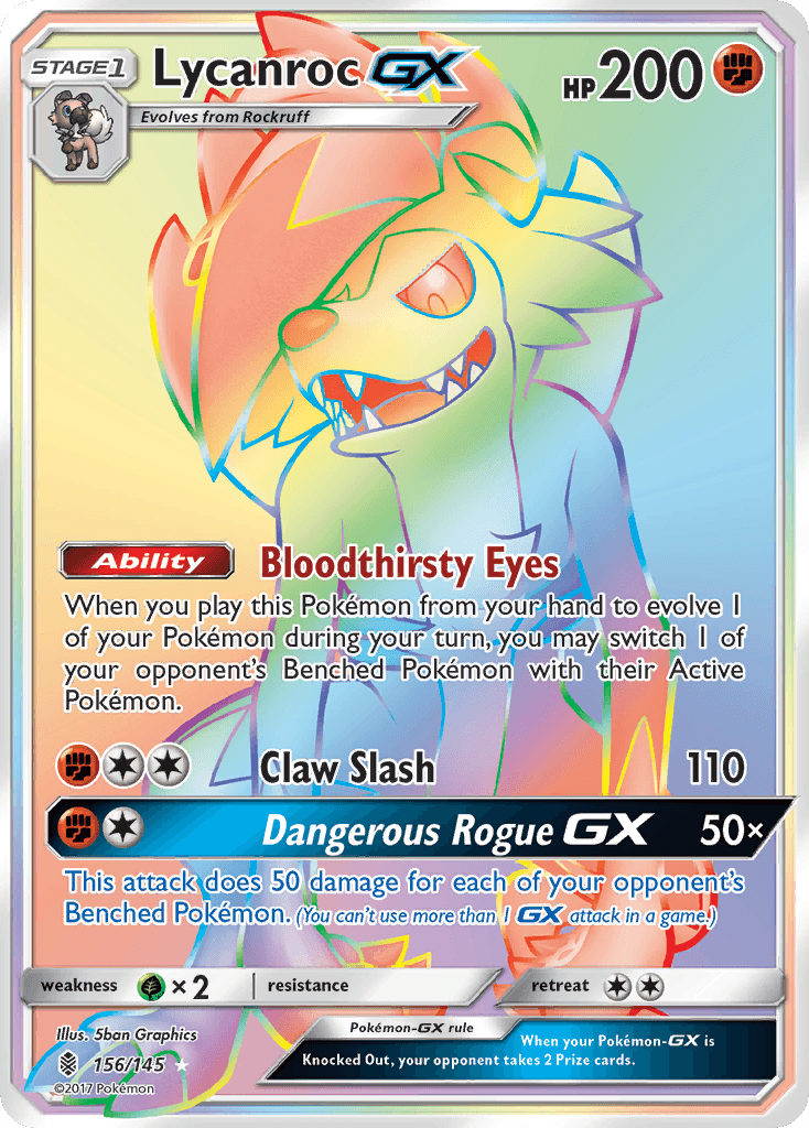 Lycanroc-GX — Guardians Rising #156