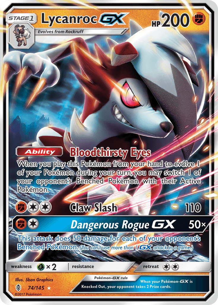 Lycanroc-GX — Guardians Rising #74