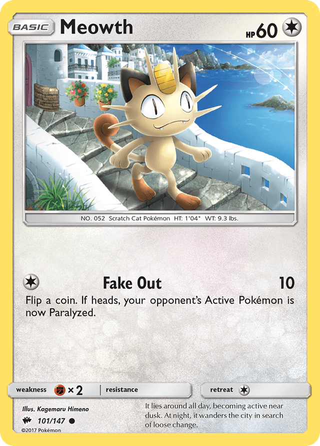 Meowth — Burning Shadows #101